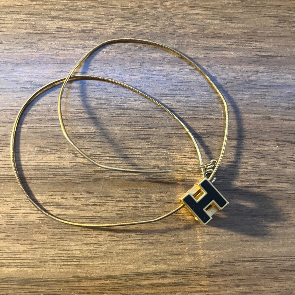 Vintage Hermes H geometric necklace